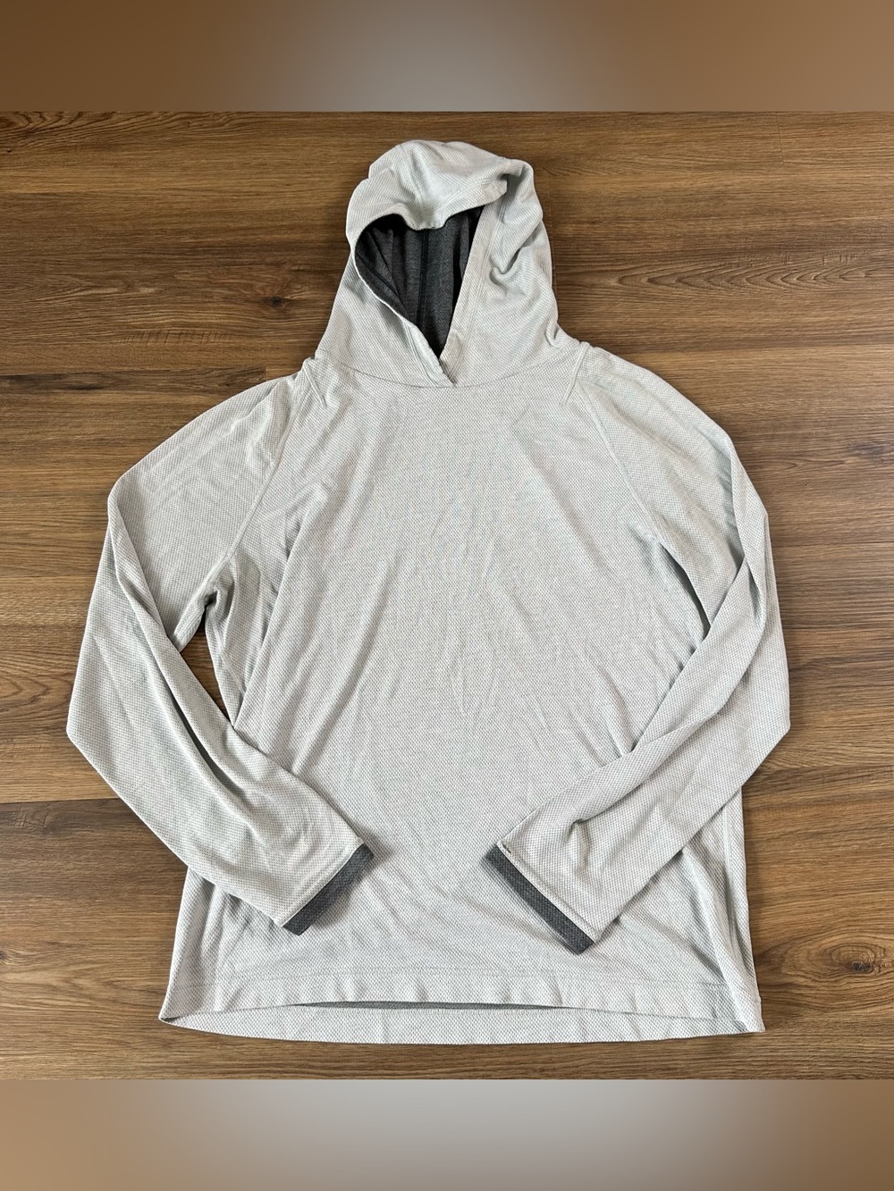 Lululemon Long Sleeve Hoodie Shirt Men XXL* Gray Pullover Active Travel Athletic